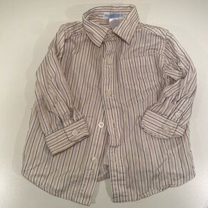 3 for $10 - Janie and Jack Beige Striped Button Down Shirt